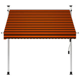 Vidaxl Luifel erstreckt sich manuell 200 cm orange und braun - afbeelding 2