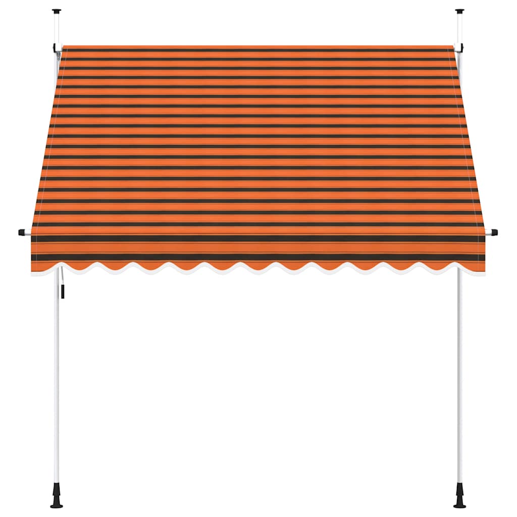 Vidaxl Luifel manuell ausziehbar 250 cm Orange und Braun