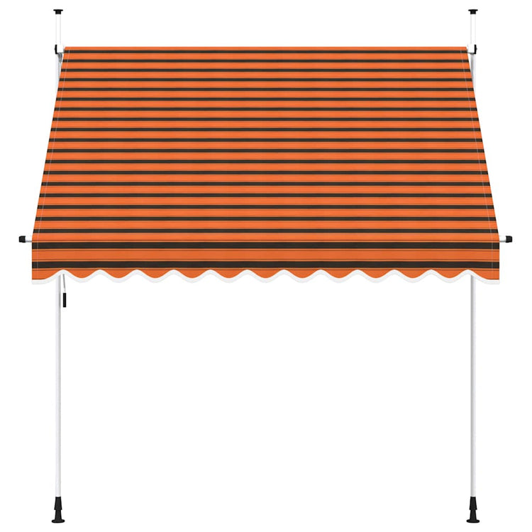 Vidaxl Luifel manuell ausziehbar 250 cm Orange und Braun