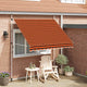 Vidaxl Luifel manuell ausziehbar 250 cm Orange und Braun