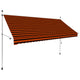 Vidaxl Luifel manuell ausziehbar 300 cm orange und braun