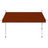 Vidaxl Luifel manuell ausziehbar 300 cm orange und braun