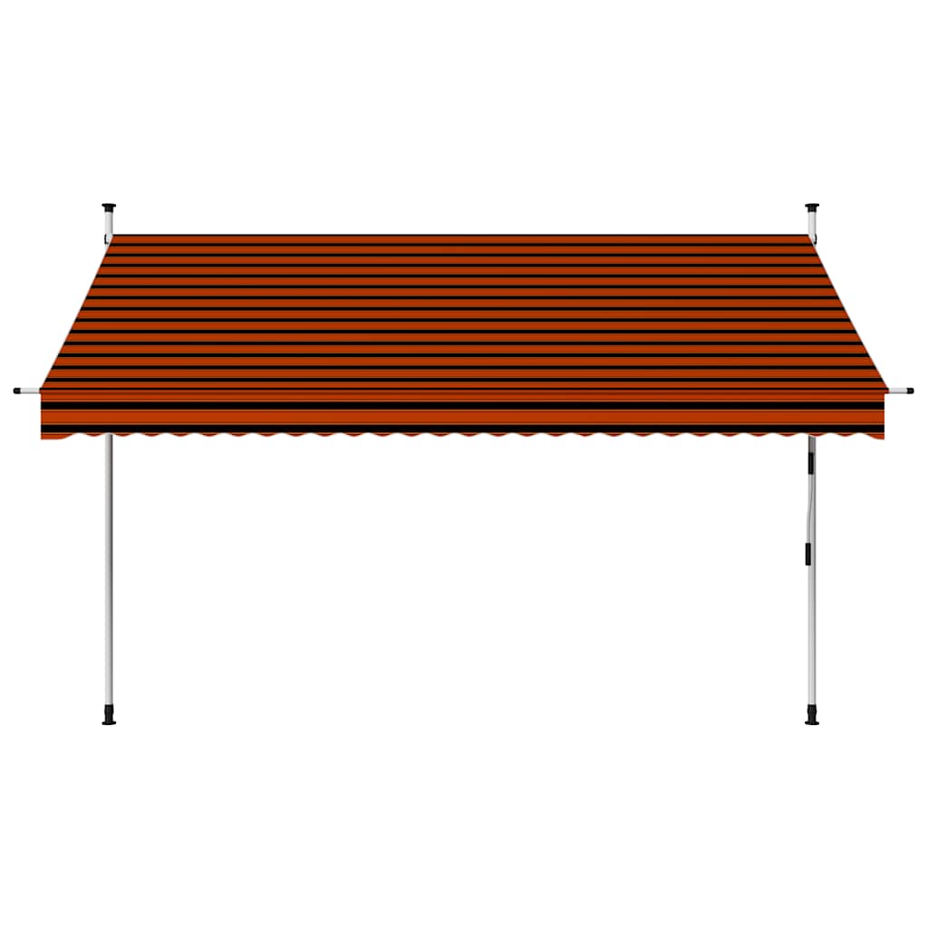 Vidaxl Luifel manuell ausziehbar 300 cm orange und braun