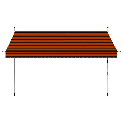 Vidaxl Luifel manuell ausziehbar 300 cm orange und braun