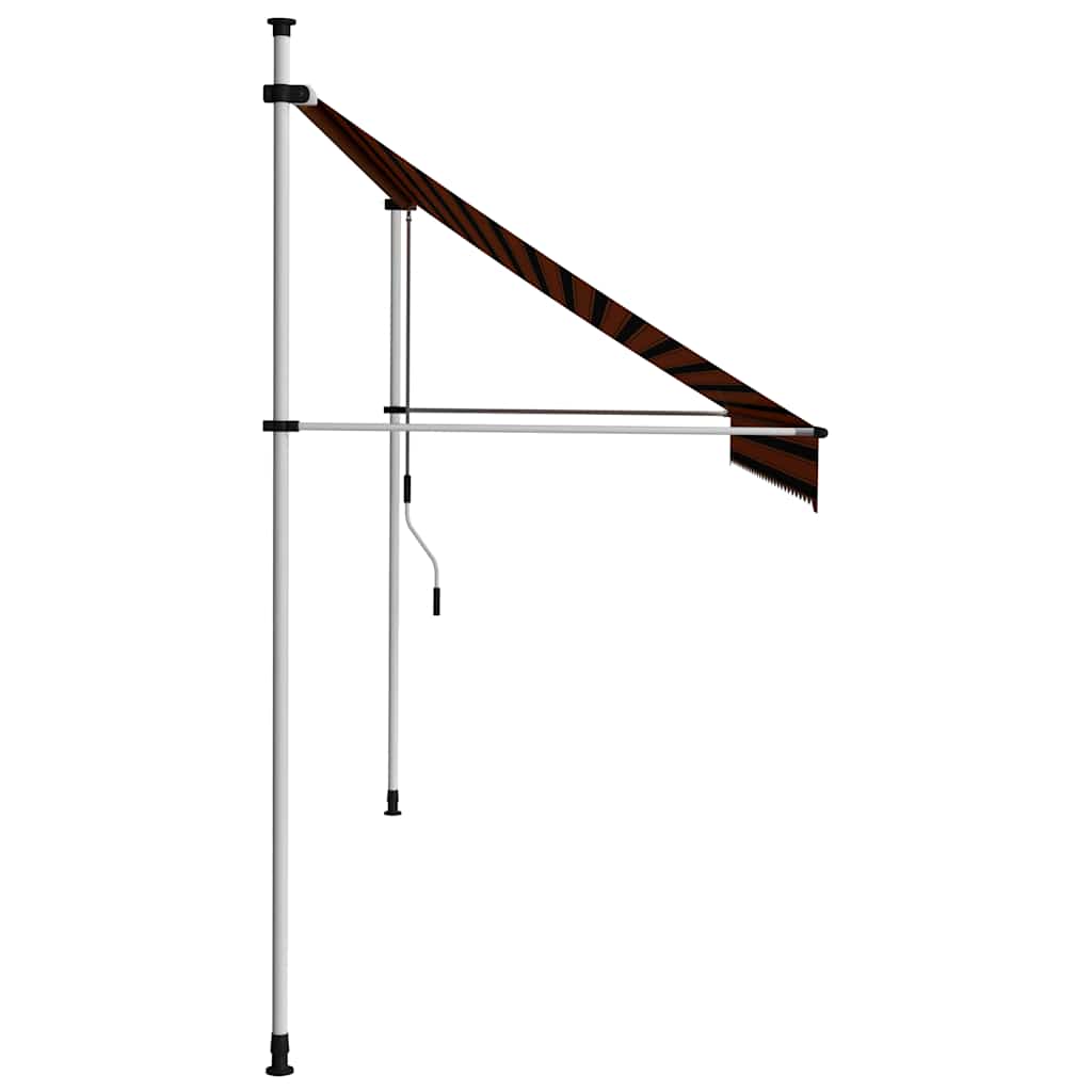 Vidaxl Luifel manuell ausziehbar 300 cm orange und braun