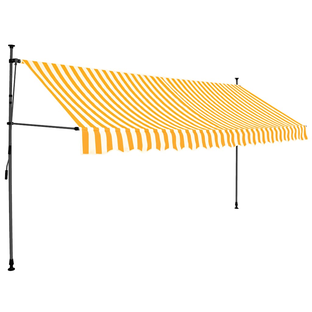 Vidaxl Luifel mit LED 350 cm weiß und orange