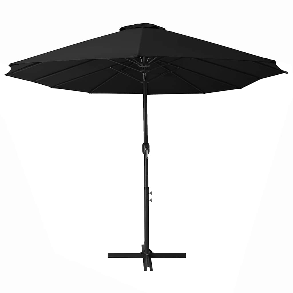 Vidaxl -Parasol mit Aluminiumpol 460x270 cm Schwarz