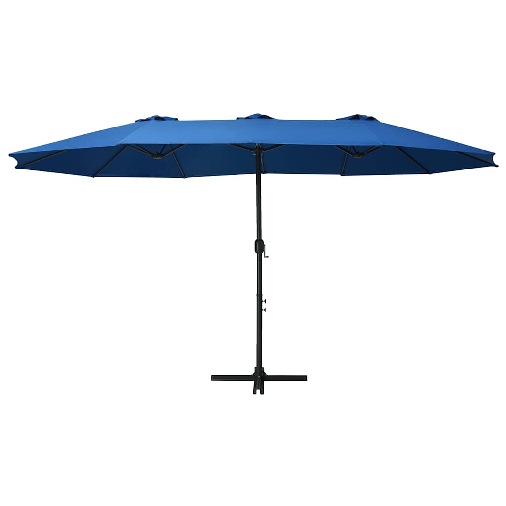 VidaXL Sonnenschirm mit Aluminiumstange 460x270 cm blau