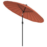 Vidaxl -Parasol mit Aluminiumpol 270 cm Terrakotta -gelöscht - afbeelding 3