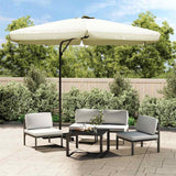 Vidaxl -Parasol mit Stahlpol 300 cm Sand weiß - afbeelding 1