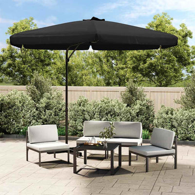 Vidaxl -Parasol mit Stahlpol 300 cm schwarz