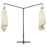 Vidaxl Parasol Doppel mit Stahlpol 250x250 cm Sandweiß - afbeelding 3
