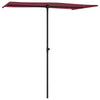 VIDAXL -Parasol mit Aluminiumpol 180x110 cm Burgunderrot