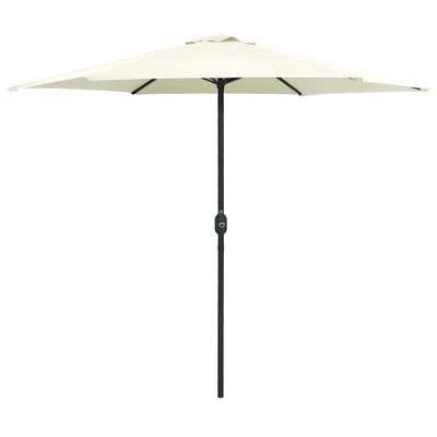 Vidaxl -Parasol mit Aluminiumpol 270x246 cm Sandy White