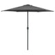VIDAXL -Parasol mit Aluminiumpol 270x246 cm Anthrazit