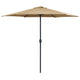 Vidaxl -Parasol mit Aluminiumpol 270x246 cm Taupe