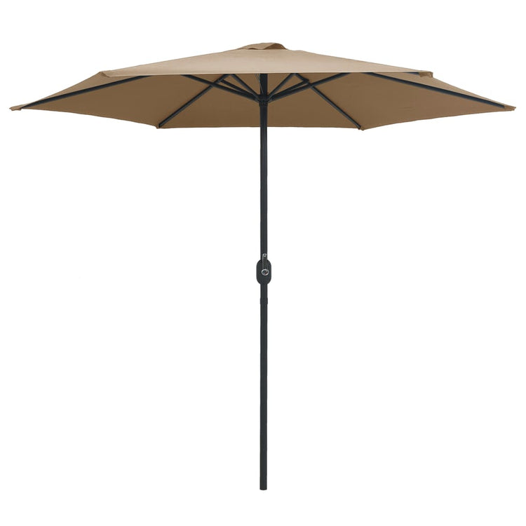 Vidaxl -Parasol mit Aluminiumpol 270x246 cm Taupe