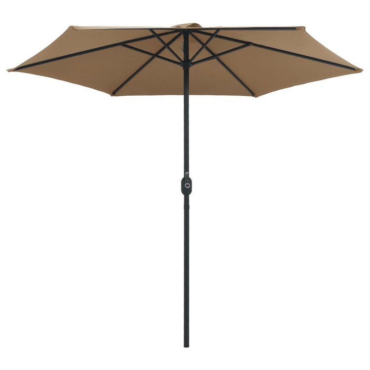 Vidaxl -Parasol mit Aluminiumpol 270x246 cm Taupe