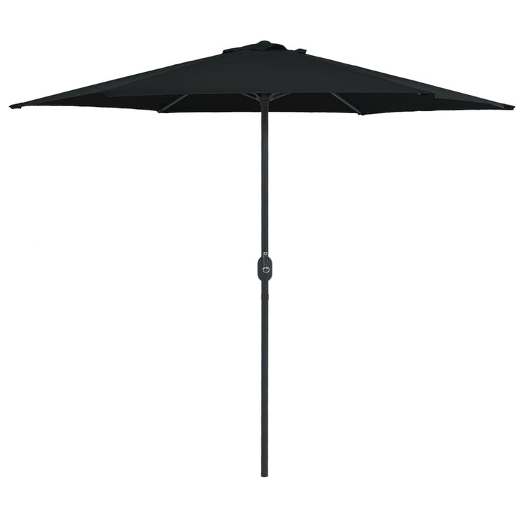 Vidaxl -Parasol mit Aluminiumpol 270x246 cm Schwarz