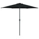 Vidaxl -Parasol mit Aluminiumpol 270x246 cm Schwarz
