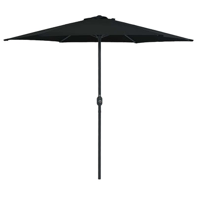 Vidaxl -Parasol mit Aluminiumpol 270x246 cm Schwarz