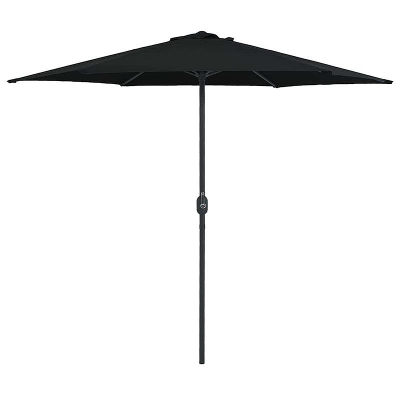 Vidaxl -Parasol mit Aluminiumpol 270x246 cm Schwarz