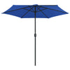 VIDAXL -Parasol mit Aluminiumpol 270x246 cm Azurblau