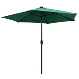Vidaxl -Parasol mit LED -Beleuchtung und Aluminiumpol 270 cm Grün - afbeelding 3