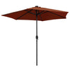 Vidaxl -Parasol mit LED -Beleuchtung und Aluminiumpol 270 cm Terrakotta