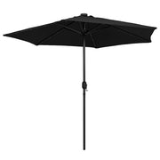 Vidaxl -Parasol mit LED -Beleuchtung und Aluminiumpol 270 cm Schwarz - afbeelding 3