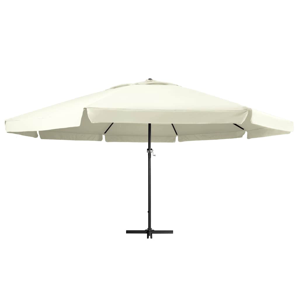 VIDAXL -Parasol mit Aluminiumpol 600 cm Sandweiß