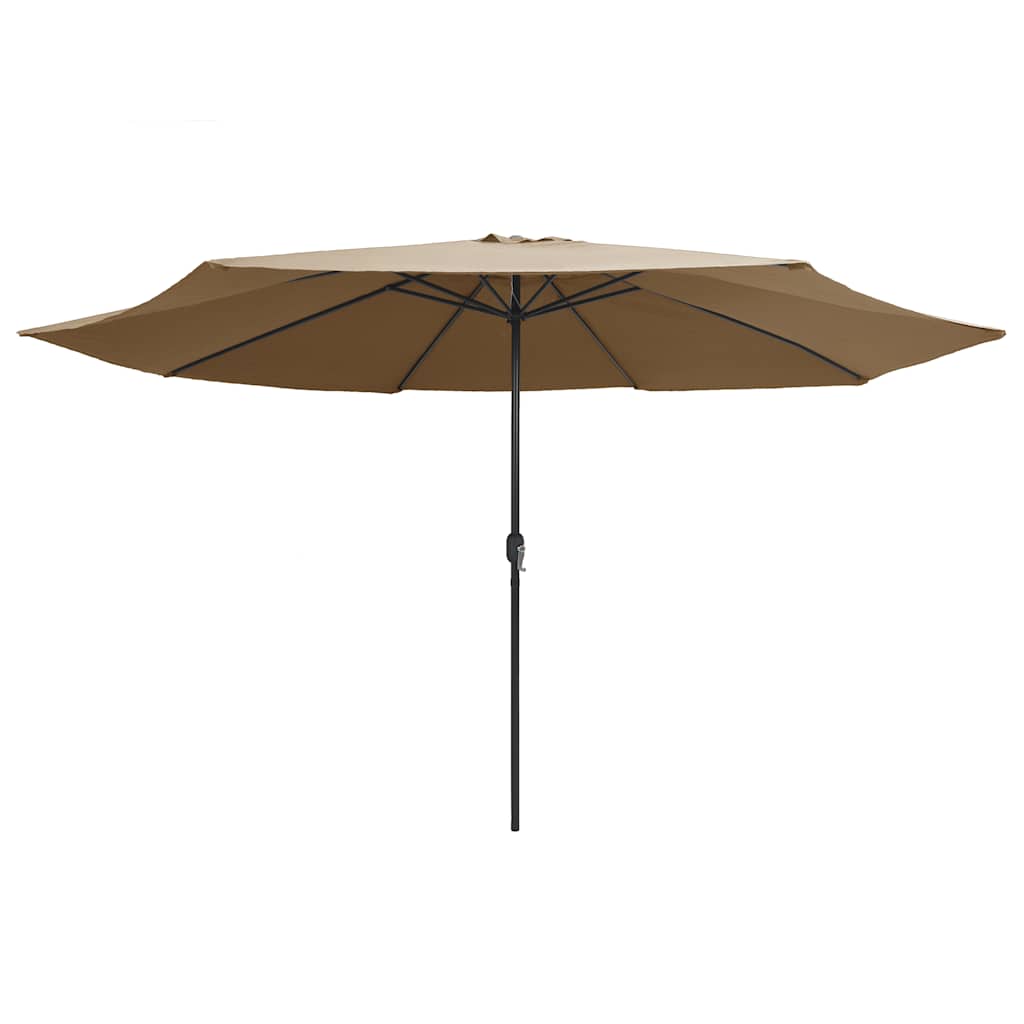 VIDAXL -Parasol mit Metallpol 390 cm Taupe
