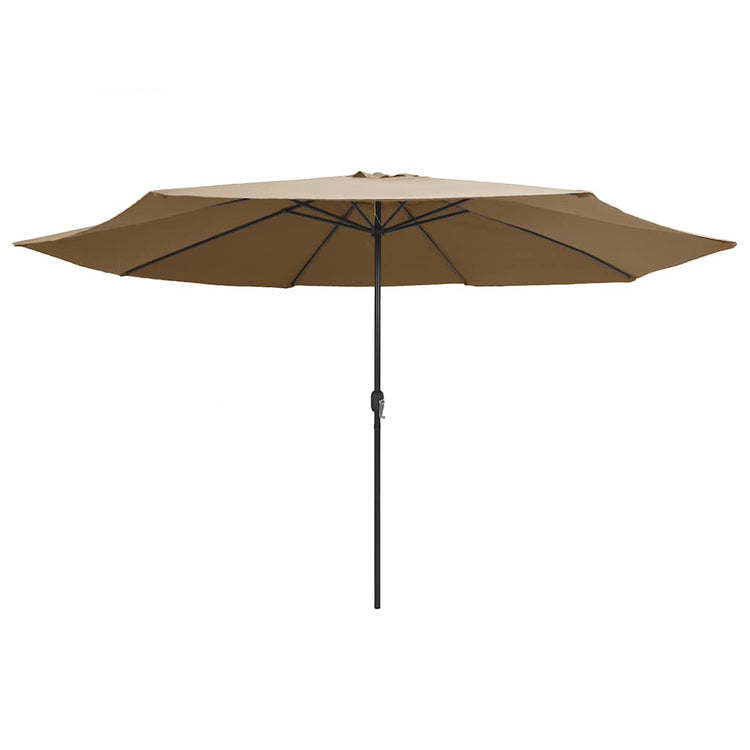 VIDAXL -Parasol mit Metallpol 390 cm Taupe