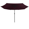 VIDAXL -Parasol mit Metallpol 390 cm Bordeaux Rot