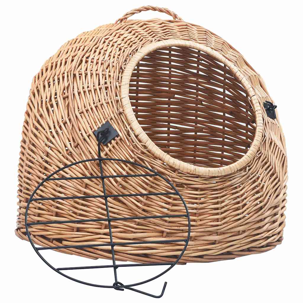 VIDAXL -Katzenträger 50x42x40 cm Natural Willow Wood