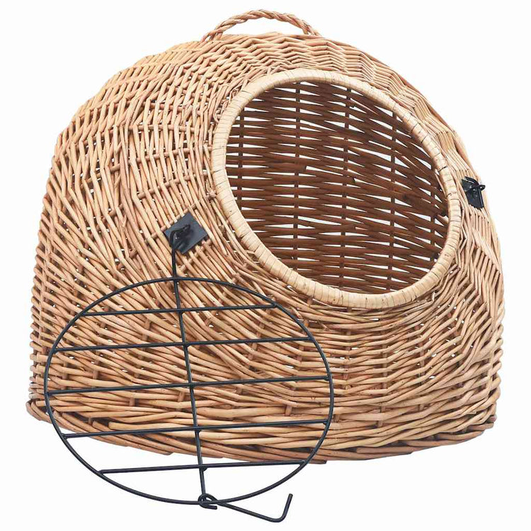 VIDAXL -Katzenträger 50x42x40 cm Natural Willow Wood