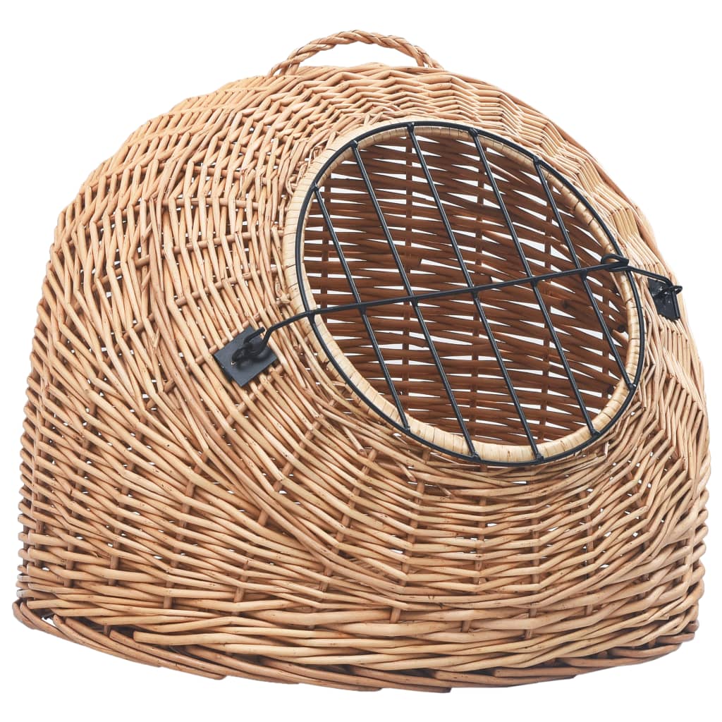 VIDAXL -Katzenträger 60x45x45 cm Natural Willow Wood