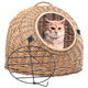 VIDAXL -Katzenträger 60x45x45 cm Natural Willow Wood