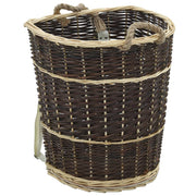Vidaxl Holzkorb mit Trageträgern 44,5 x 37 x 50 cm Natural Willow Wood - afbeelding 1