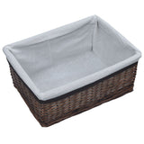 VIDAXL 3-Teile-Korb-Set stapelbare Weiden braun - afbeelding 3