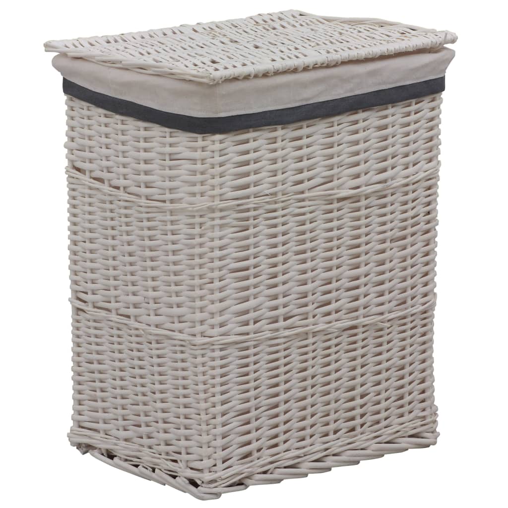 Vidaxl Waschkorb Willows weiß