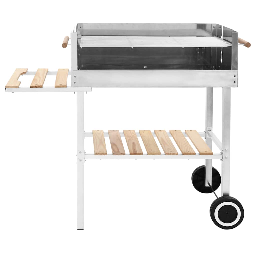 Vidaxl Trolleybarbecue mit 2 Regalen Holzkohle xxl Edelstahl