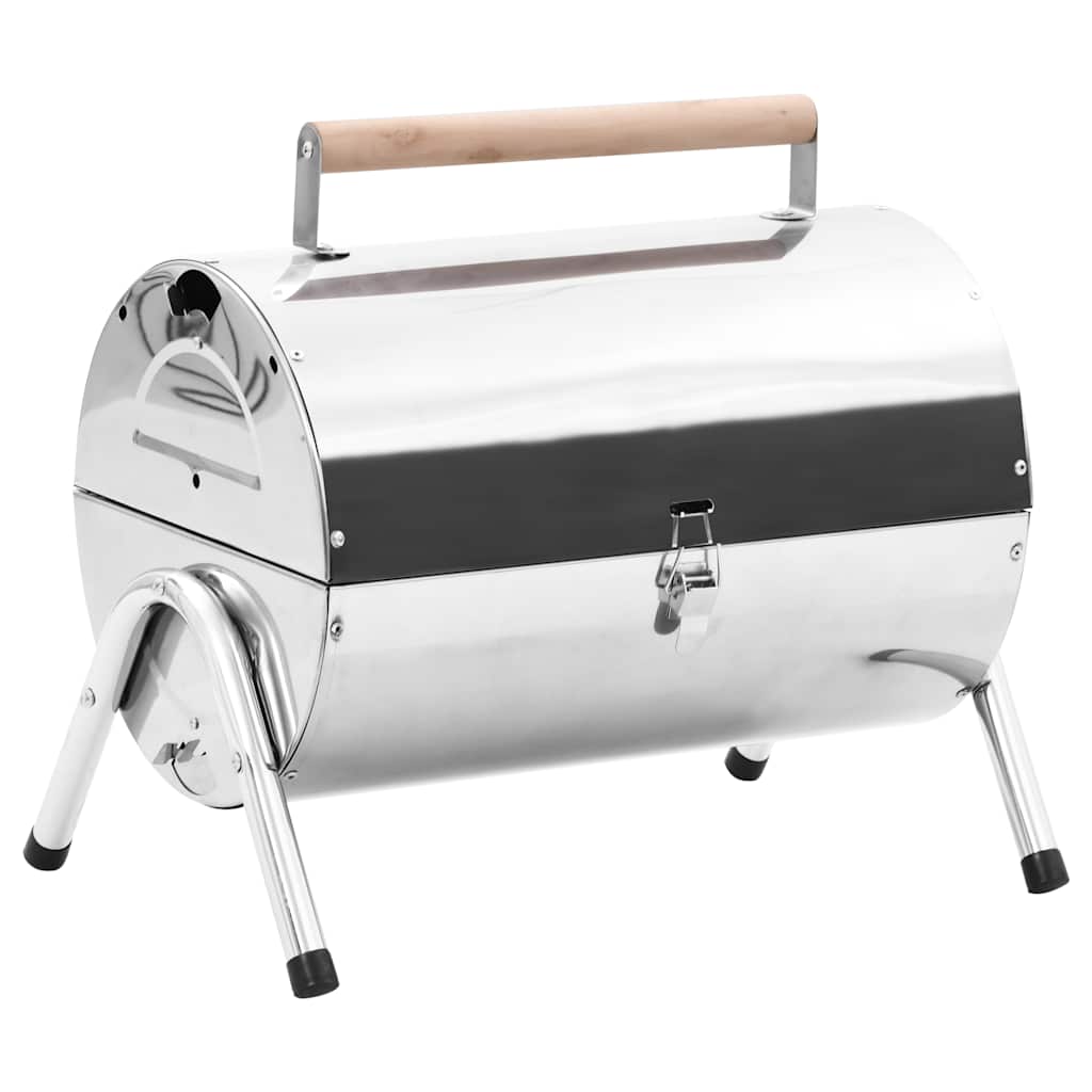 Vidaxl Tischgrillkohle Doppelgitter Edelstahl