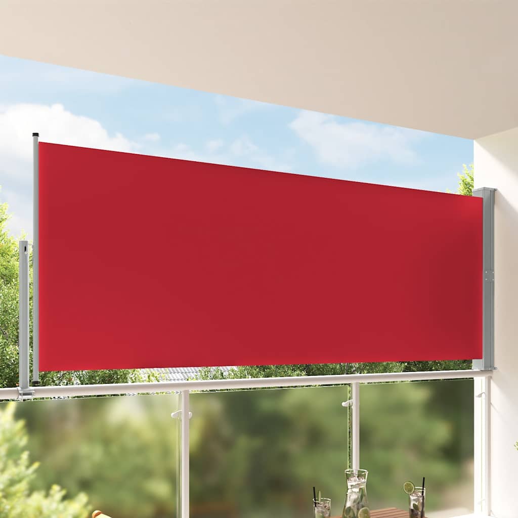 Vidaxl Garden Bildschirm ausziehbar 140x300 cm rot