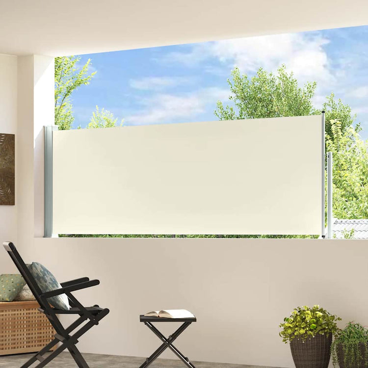 Vidaxl Garden Bildschirm Ausziehbar 100x300 cm Creme