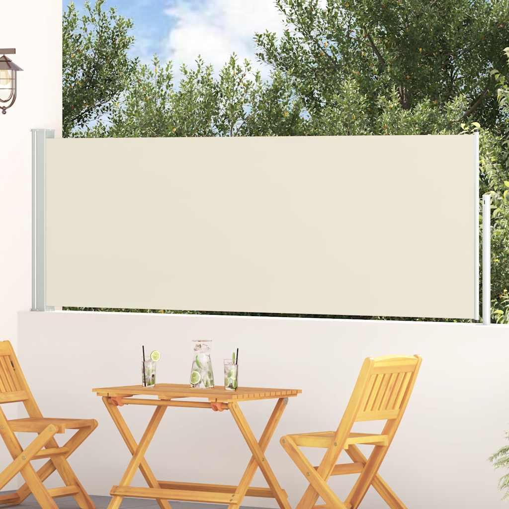 Vidaxl Garden Bildschirm Ausziehbar 100x300 cm Creme