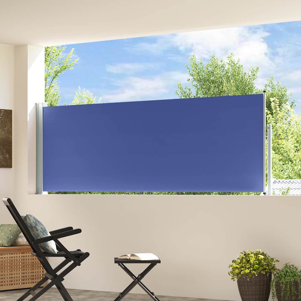 Vidaxl Garden Bildschirm ausziehbar 100x300 cm blau