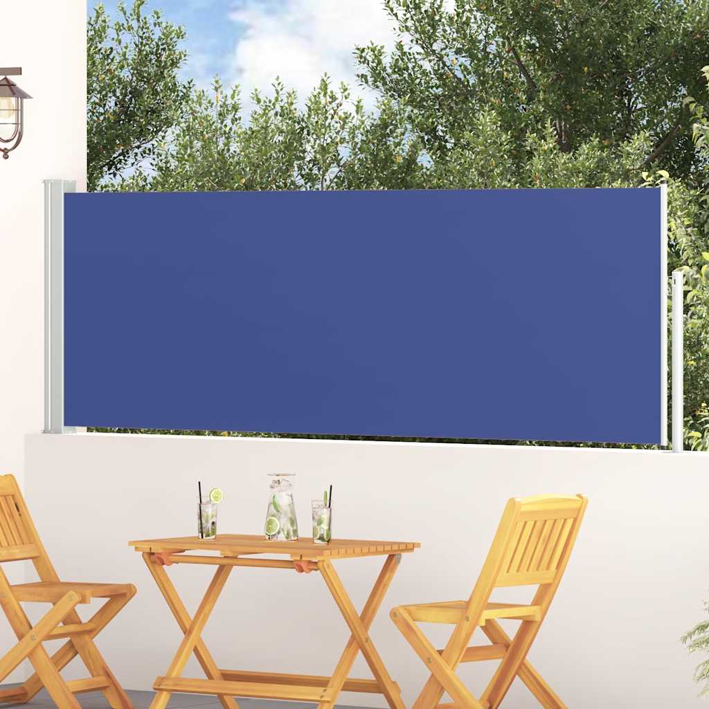 Vidaxl Garden Bildschirm ausziehbar 100x300 cm blau