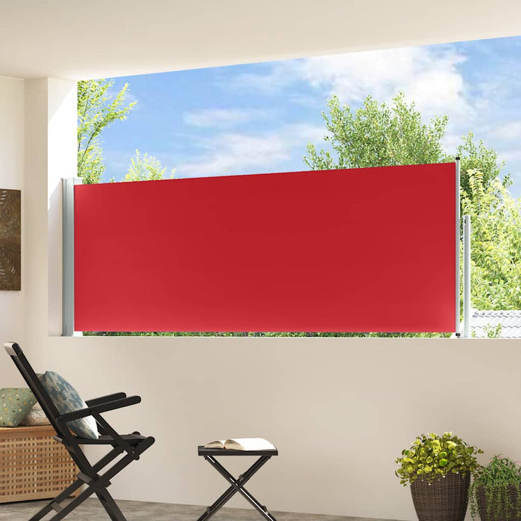 Vidaxl Garden Bildschirm ausziehbar 100x300 cm rot