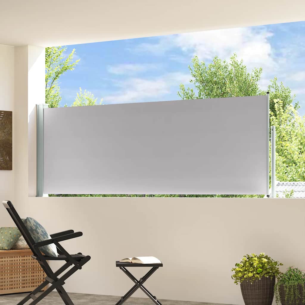Vidaxl Gartenbildschirm ausziehbar 100x300 cm Grau